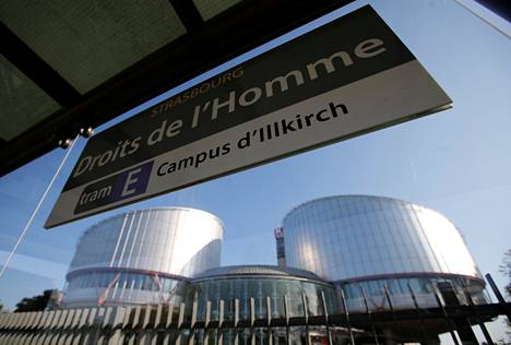 Euroopan ihmisoikeustuomioistuimen rakennus Ranskan Strasbourgissa. 