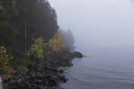 Natura 2000 -verkostoon kuuluva Kaarresalon saari on merkittävä luonnonmetsäkohde Oulujärvellä Vaalassa. Kuva syyskuulta 2017.