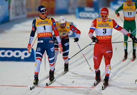 Johannes Høsflot Klǣbo (vas.) ja Aleksandr Bolšunov ovat olleet hiihdon kärkinimiä usean vuoden ajan.