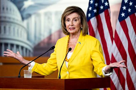 Yhdysvaltain edustajainhuoneen puhemies, demokraattien Nancy Pelosi on Kiinassa huonossa maineessa. Pelosi puhui tiedotustilaisuudessa 21. heinäkuuta pääkaupunki Washingtonissa.