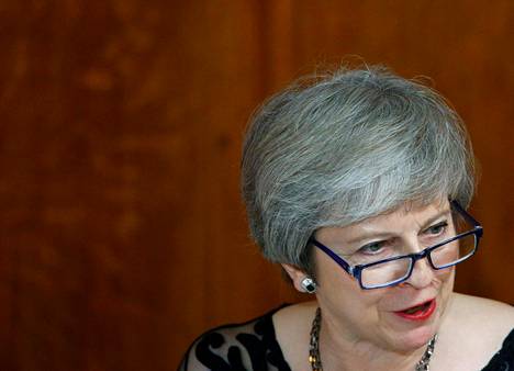 Britannian pääministeri Theresa May osallistui maanantai-iltana Lontoon Cityn pormestarin illallisille.