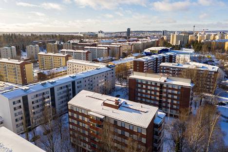 Pankkien mukaan suomalaiset asuntovelalliset ovat selvinneet korkojen noususta toistaiseksi jopa yllättävän hyvin. Kuva Tampereelta Kalevasta. 