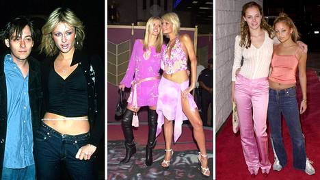 Monen mielessä 2000-luvun vaihteen muoti yhdistyy Paris Hiltoniin (toinen ja neljäs vasemmalta) ja Nicole Richieen (ensimmäinen oikealta). 