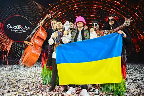 Vuoden 2022 Eurovision laulukilpailun voittaja Kalush Orchestra.