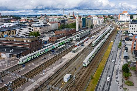Tampereen rautatieasema kuvattuna vuonna 2020.
