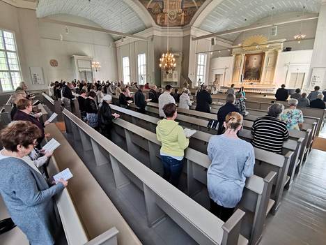 Jumalanpalvelus Kankaanpään kirkossa viime kesäkuussa.