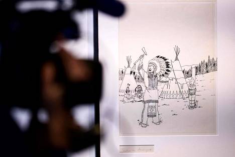 Sarjakuvataiteilija Hergén alkuperäinen piirros Tintti Amerikassa -sarjakuvan kannesta huutokaupataan Pariisissa helmikuussa.