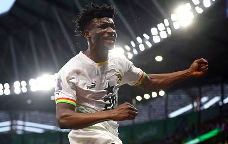Ghanan Mohammed Kudus juhli kahta maaliaan ja voittoa Etelä-Koreasta.