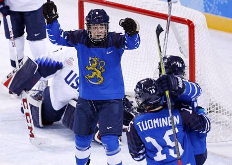 Venla Hovi teki Suomen ainoan maalin Yhdysvaltoja vastaan olympiaturnauksen avauspelissä.