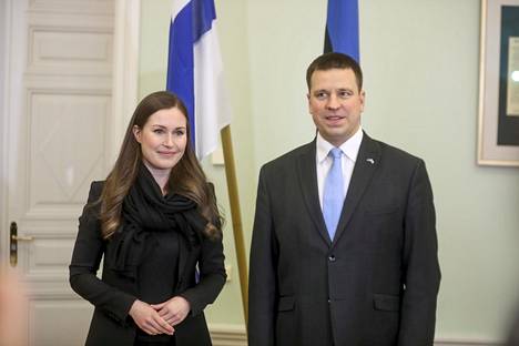 Suomen pääministeri Sanna Marin ja Viron pääministeri Jüri Ratas tapasivat Virossa viime tammikuussa.