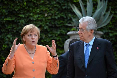 Saksan liittokansleri Angela Merkel keskusteli keskiviikkona Italian pääministeri Mario Montin kanssa Roomassa. 