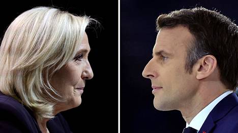 Kansallisen liittouman Marine Le Pen haastaa EU- ja Nato-myönteisen Emmanuel Macronin toisella kierroksella 24. huhtikuuta.