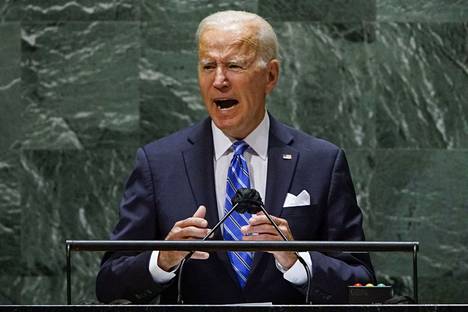 Joe Biden puhui YK:n yleiskokouksessa diplomatian merkityksestä.
