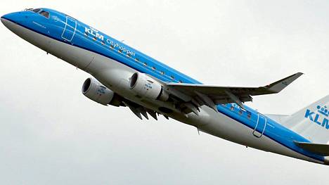 KLM:n kone nousi lähellä Toulousea Ranskassa lokakuussa 2017.