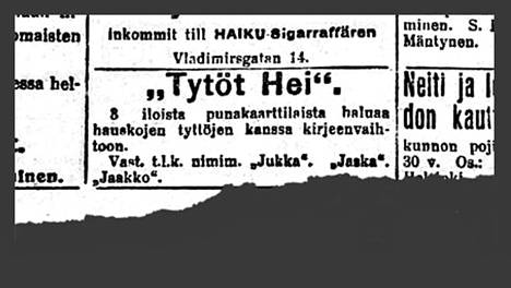 Pieni poikalapsi annetaan kasvatiksi lapsirakkaaseen perheeseen” –  Sisällissota toi Helsinkiin vain lyhyen kaupunkisodan, mutta myös pitkän  nälän, rikollisuuden, ruumiita ruuhkaksi asti - Kaupunki 