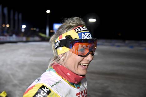 Riitta-Liisa Roponen tuli Kalliovuorilta ja sijoittui Vantaalla viidenneksi Suomen nykyisten maajoukkuenaisten perässä.