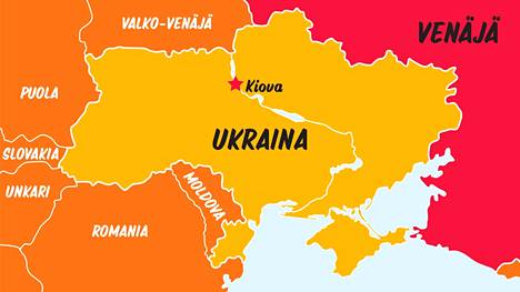 Ukraina sijaitsee Itä-Euroopassa.