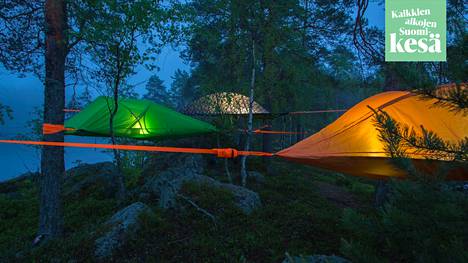 gesture Inactive Purple Suomen metsiin on ilmestynyt telttoja, jotka näyttävät leijuvan ilmassa –  Tästä tentsile-trendissä on kyse ja näin telttaa pääsee kokeilemaan - Matka  | HS.fi