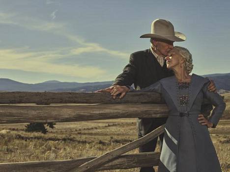 Jacob (Harrison Ford) ja Cara Dutton (Helen Mirren) pitävät suvun maatilaa pystyssä keskellä vaikeita lamavuosia.