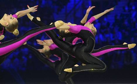 The Russian Madonna team performs.