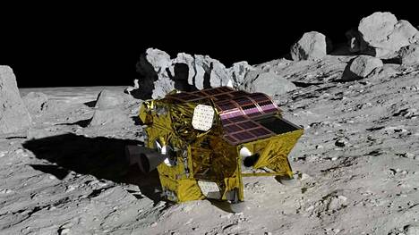 Havainnekuva Smart Lander for Investigating Moon (SLIM) -laskeutujasta.