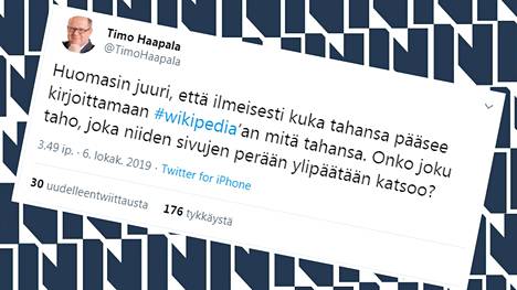 Nyt.fi: Timo Haapala oppi viikonloppuna, miten Wikipedia toimii – Soitimme