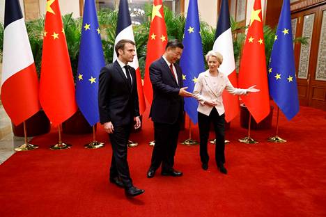 EU-komission puheenjohtaja Ursula von der Leyen ja Ranskan presidentti Emmanuel Macron vierailivat huhtikuun alussa Pekingissä tapaamassa Kiinan johtajaa Xi Jinpingiä. 