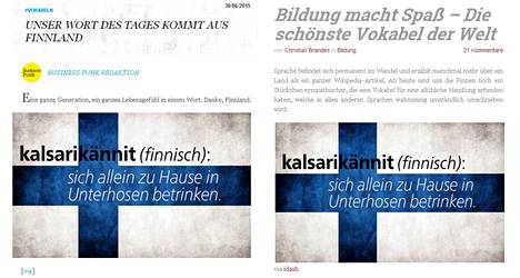 Saksalaismediat pitävät kalsarikännit-sanaa hienona tiivistyksenä kokonaisesta elämäntavasta. Muut kielet eivät vastaavaan pysty.