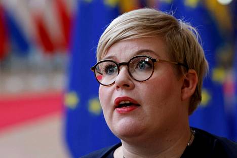 Valtiovarainministeri Annika Saarikko (kesk) osallistui maanantaina euromaiden valtiovarainministereiden kokoukseen Brysselissä.
