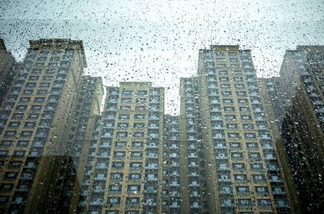 Evergranden rakentamia kerrostaloja Pekingissä.