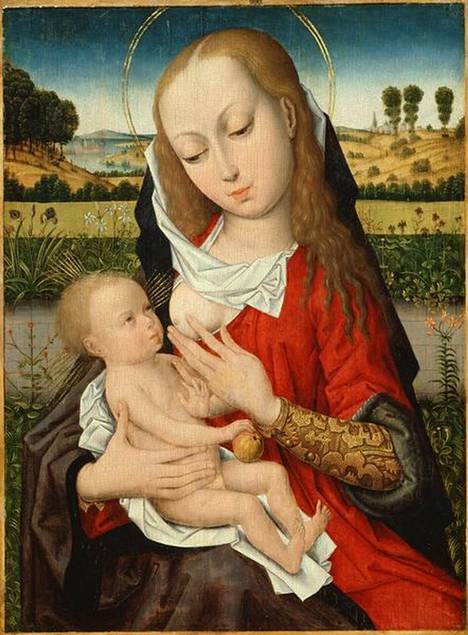 Pyhän Katariinan legendan mestari: Madonna ja lapsi, 1470-luku, öljy puulle.