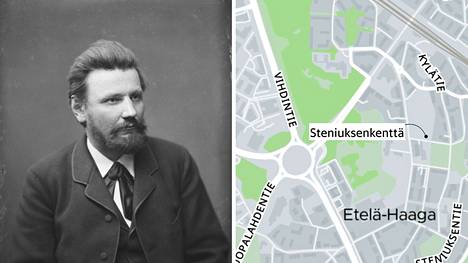 M. G. Stenius (vas.) oli maanomistajana perustamassa Haagan huvilayhdyskuntaa 1900-luvun alussa. Hänen nimeään kantava kenttä on lähellä Huopalahden asemaa.