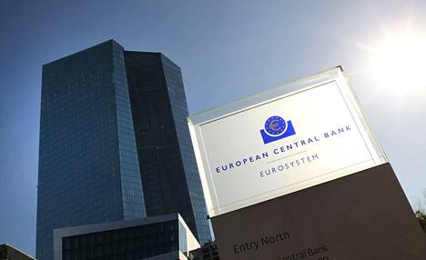 Euroopan keskuspankin rakennus Frankfurtissa. 
