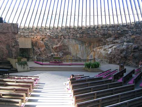 Temppeliaukio church was completed in 1969. Photo from 2005.
