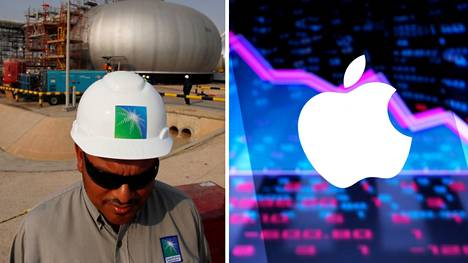 Saudi Aramco ohitti Applen maailman arvokkaimpana yhtiönä. Applen markkina-arvosta on sulanut alkuvuoden aikana liki viidennes. 