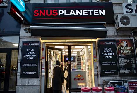 The Snusplaneten snuff shop in Stockholm's Kungsholmen has been operating for nine years.