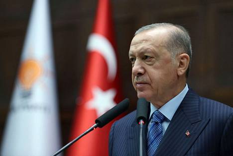 Turkin presidentti Recep Tayyip Erdoğan puhui puolueensa johtajille 1. joulukuuta.