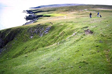 Karuilla Shetlannin saarilla on myös golfkenttiä.