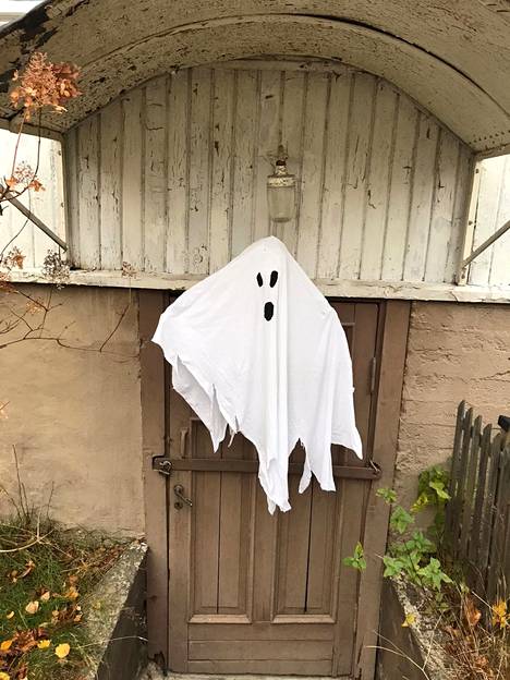 A ghost monitors the basement door.