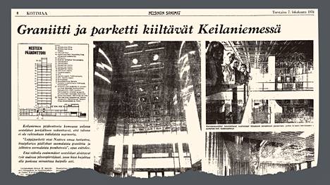 Neste's new headquarters were written in Helsingin Sanomat on October 7, 1976.