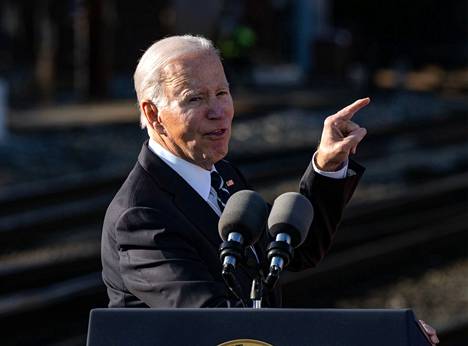 Presidentti Joe Biden oli maanantaina 30. tammikuuta Baltimoressa, Marylandissa, jossa hän vastasi junayhtiä Amtrakin työntekijöiden huoliin puheessa ja keskustelutilaisuudessa.