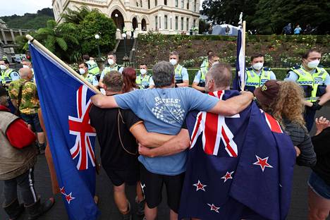 Protesters against coroner restrictions defied police in Wellington, New Zealand on Thursday, February 10th.