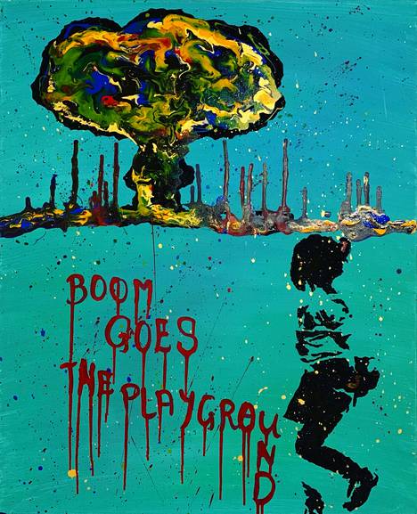 Saikou Ceesay: Boom Goes the Playground, 2021, maalaus.