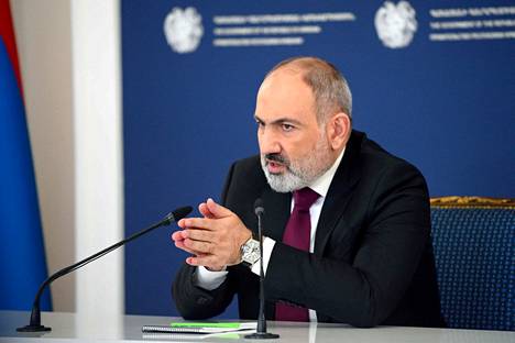 Armenian pääministeri Nikol Pašinja kuvattuna pääkaupunki Jerevanissa tammikuussa.