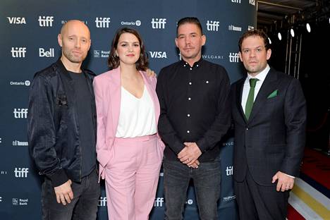 Sisu creators at the Toronto Film Festival in September: Actors Aksel Hennie, Mimosa Willamo and Jack Doolan and director Jalmari Helander (2nd right).