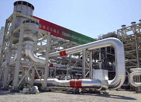 Kaasun prosessointilaitos kuvattuna vuonna 2013 Turkmenistanissa. 