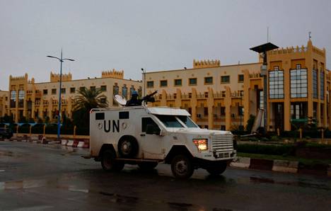 YK:n ajoneuvo Bamakossa vuoden 2018 heinäkuussa.