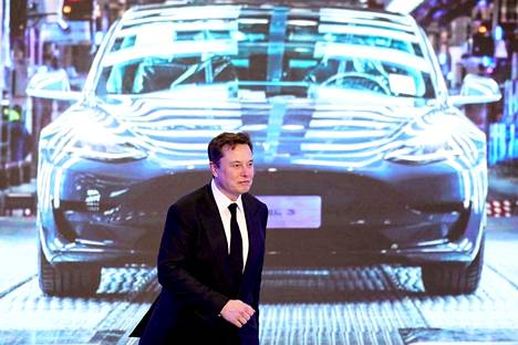 Teslan toimitusjohtaja Elon Musk esiintyi yhtiön tilaisuudessa Shanghaissa vuoden 2020 tammikuussa.