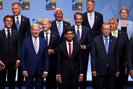 Leaders of NATO countries at the summit in Vilnius in July. 