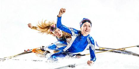 Tahto kertoo hiihtäjä Aino-Kaisa Saarisesta- Kuvassa Linda Zilliacus ja Sanna-June Hyde.